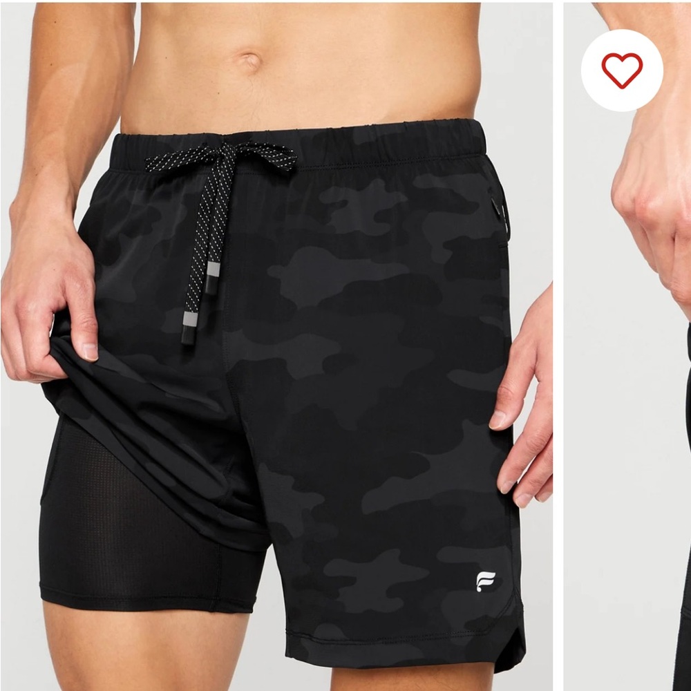 Fabletics Black Tactical Camo Athletic Shorts